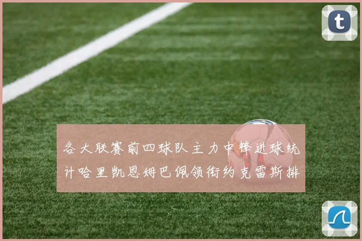 各大联赛前四球队主力中锋进球统计哈里凯恩姆巴佩领衔约克雷斯排名倒数第二